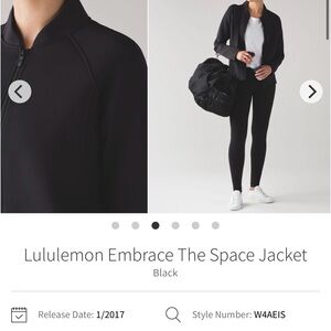 lululemon athletica Black Embrace The Space Jacket